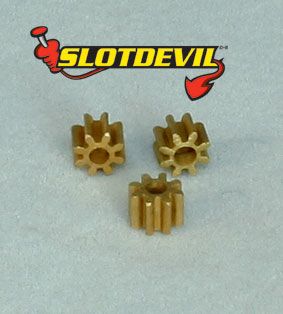 Slotdevil Motorritzel 8 Zähne M50 Messing für 2 mm (3 Stück) 20250308