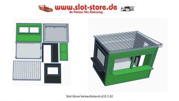 Slot-Store Verkaufsstand Bausatz Energiedrink 1 1:32 VSME
