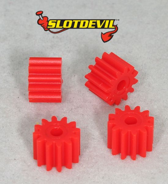 Slotdevil Motorritzel Kunststoff 12 Zähne M50 für 2 mm (4 Stück) 20250212